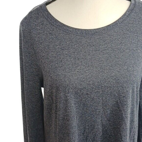 Calvin Klein Performance Long Sleeve Top Womens Size L Gray Stretch Athletic - Picture 2 of 7
